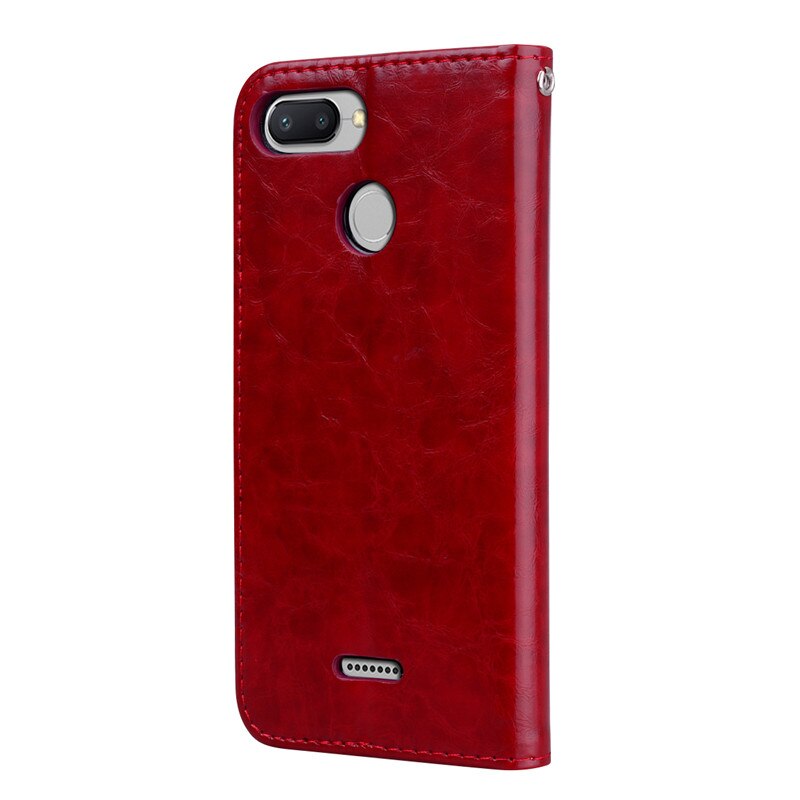 Dla Xiaomi Redmi 6A etui Redmi 6 okładka miękki silikonowy skórzany portfel etui z klapką do Xiaomi Redmi 6A 6 etui na telefon z uchwytem na kartę