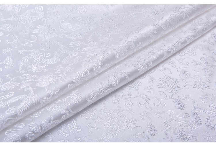 75cm Satin Silk Brocade Fabric Dragon Pattern Fabric for Sewing DIY Material for Clothes Width 75cm: 18