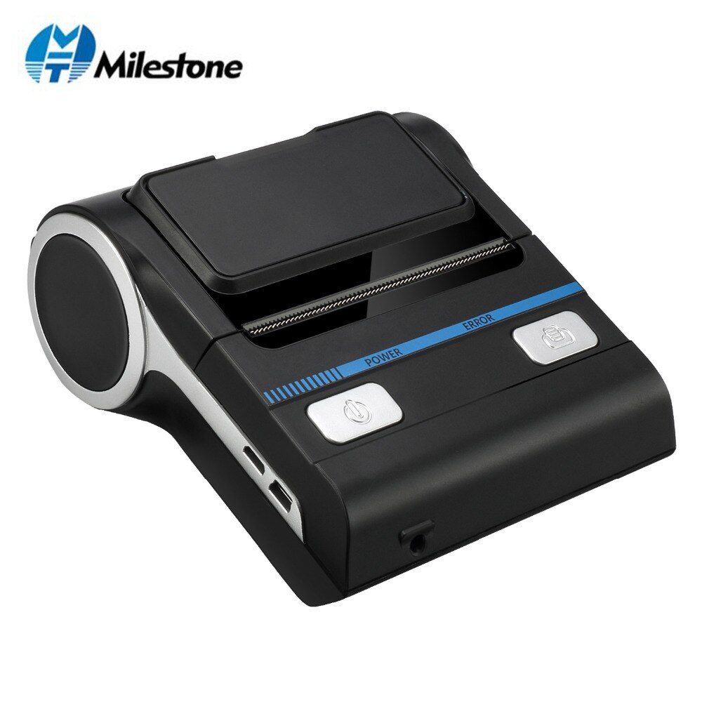 Milestone 80Mm Draagbare Thermische Printers Met Case Verstrekt Mobiele Usb Bluetooth Printer MHT-P8001 Voor Drogisterij Pos Printer