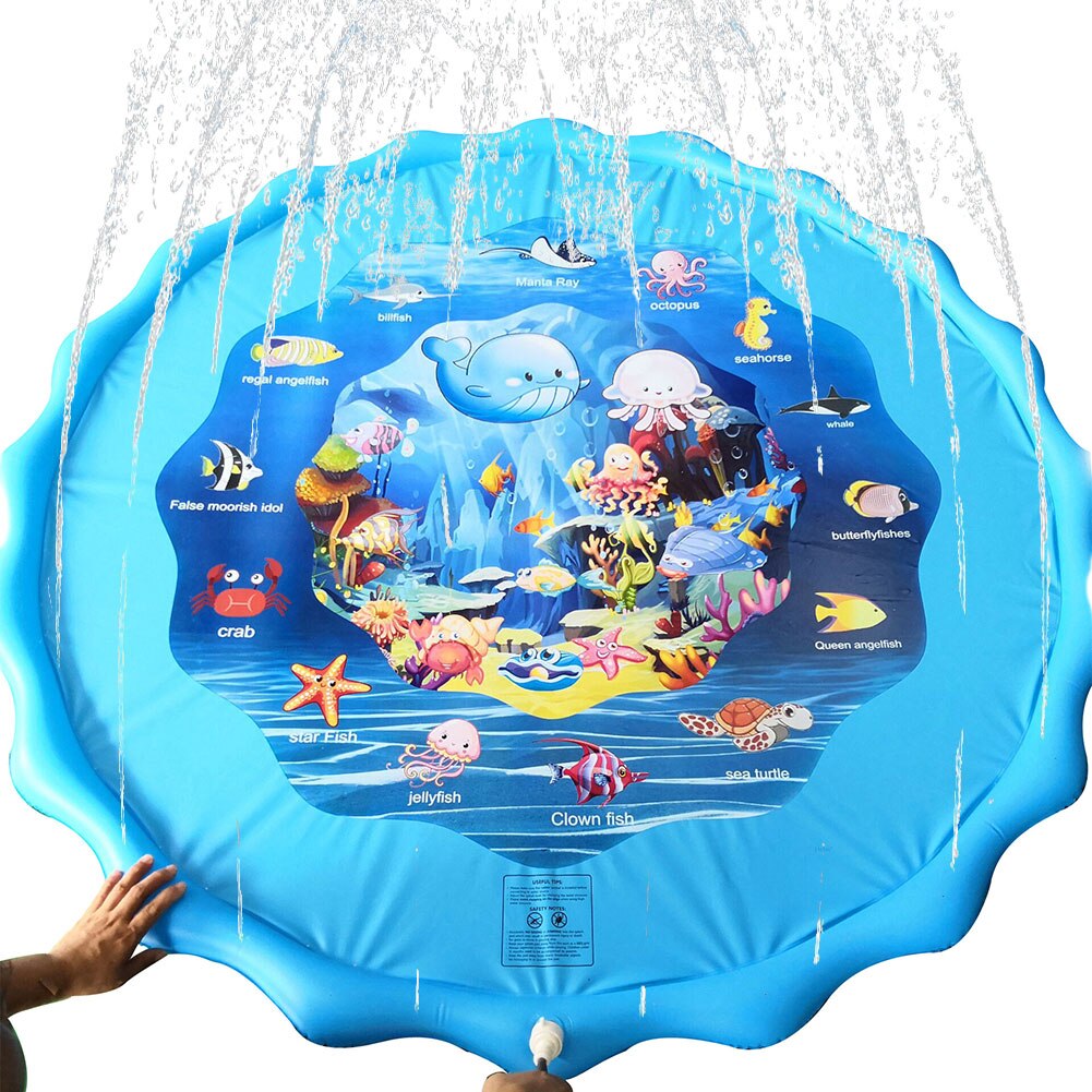 Aufblasbare Spritzen Sprinkler Pad draussen Spiele Wasser matt Baby, Kleinkind Waten Schwimmen Schwimmbad für freundlicher Kleinkinder Hinterhof Haben Spaß