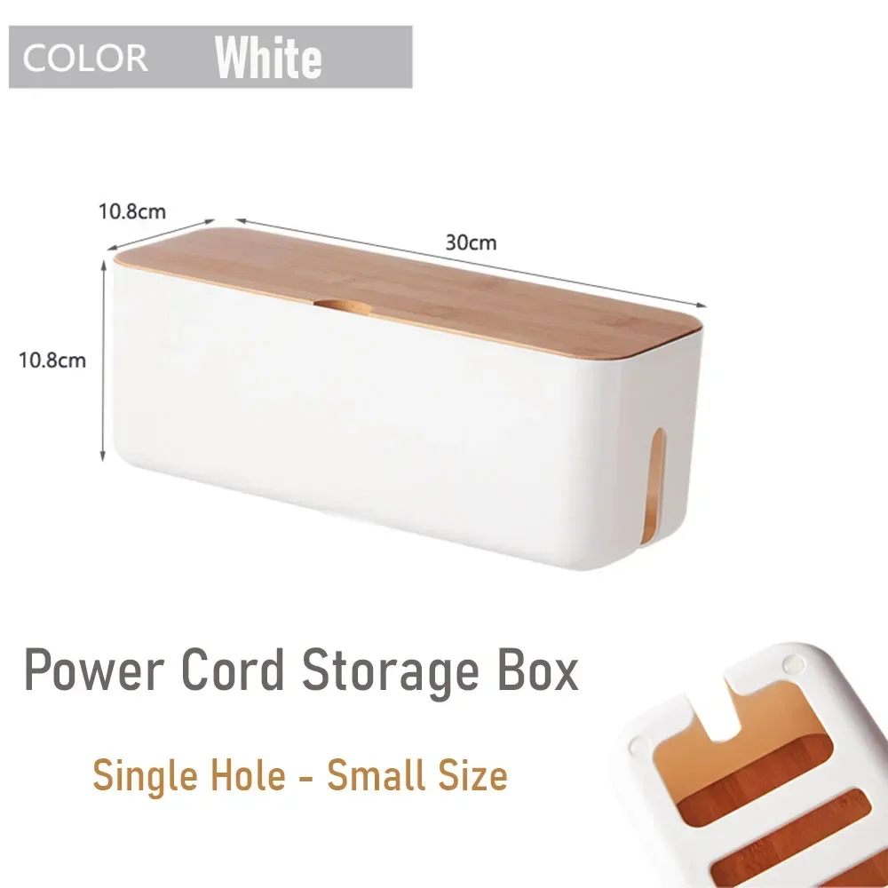 Caja de gestión de cables, organizador , caja de cables de alimentación segura y ecológica, ocultar cables, mantener los cables de alimentación limpios y ordenados para el hogar: Azul marino
