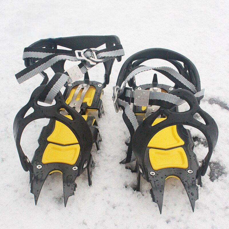 18-Tanden Klimmen Anti Skid Stijgijzers Verstelbare Winter Lopen Ijs Klauw Alpinisme Sneeuwschoenen Mangaan Staal Outdoor Schoen Cover