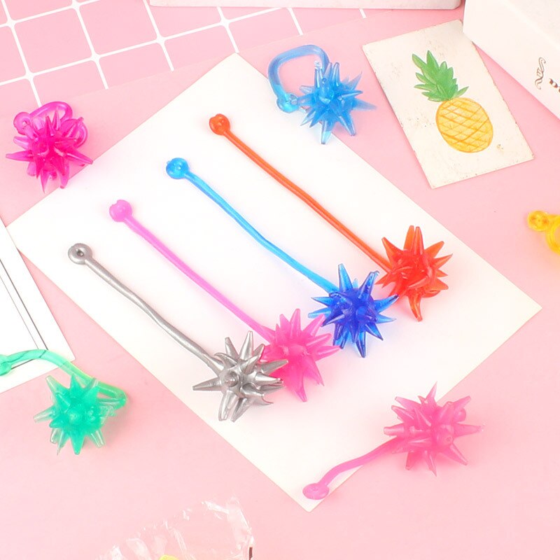 1Pc Elastische Rekbaar Kleverige Meteoor Hamer Klimmen Lastig Sticky Hand Toy Anti-Stress Fun Sticky Handbal Kinderen speelgoed