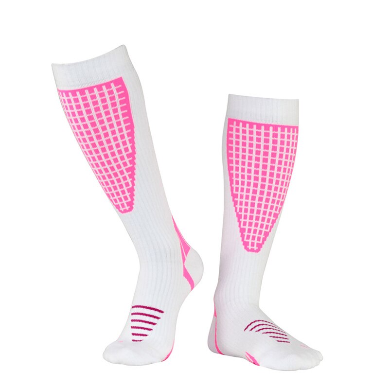 Chaussettes thermiques en coton épais pour homme et femme, 1 paire, chaudes, hiver, longues chaussettes de Ski, sport, Snowboard, escalade, Camping, randonnée, neige: Rose / L/XL