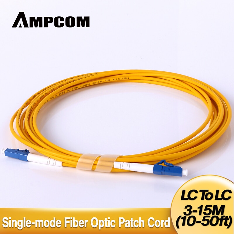 AMPCOM LC LC Fiber Patch Kabel Simplex 9/125 LC/UPC naar LC/UPC Singlemode Jumper Single Mode Patch -Cord lc/lc SMF