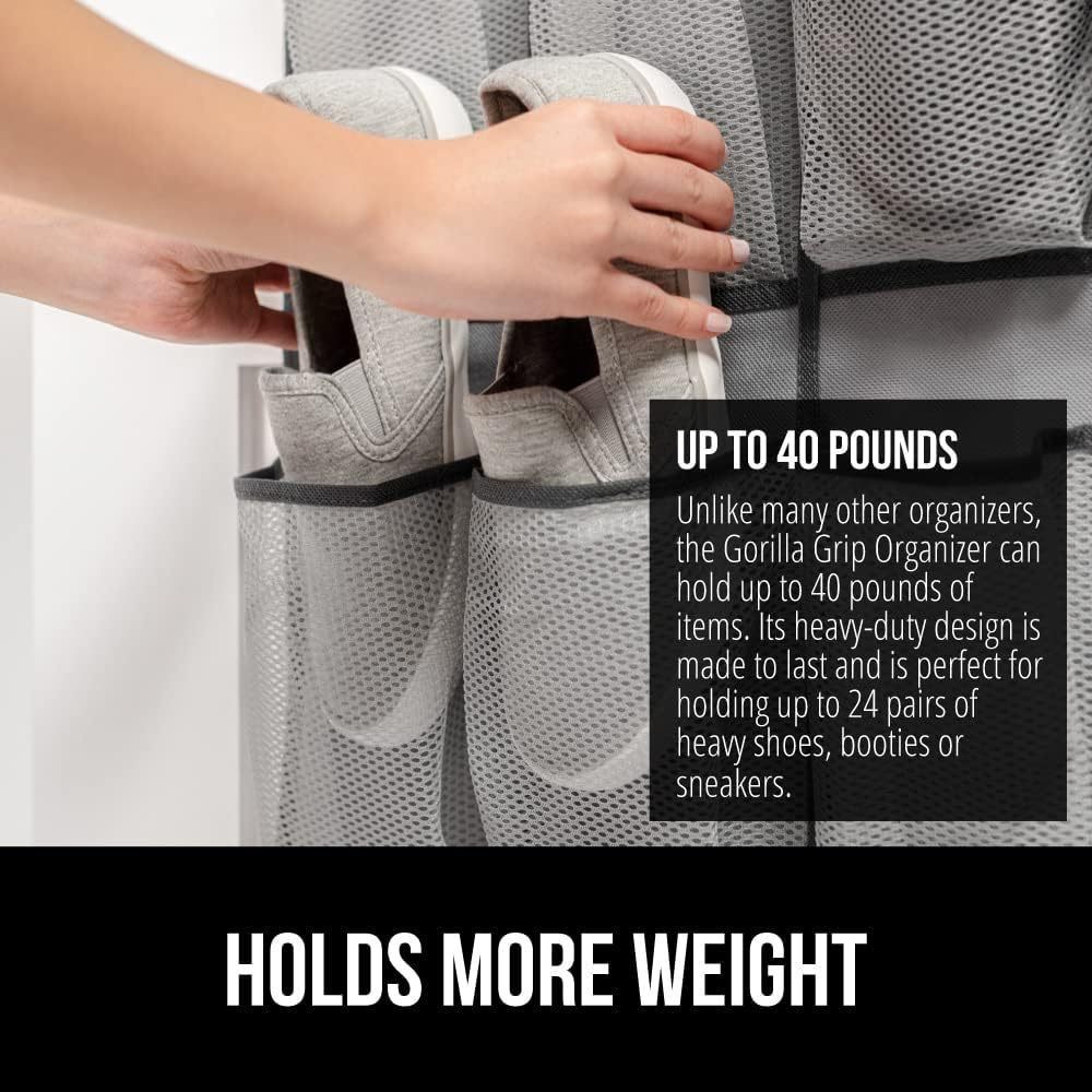 Organizer na buty robić zawieszenia na drzwi, 24 oddychające kieszenie z siatki, oszczędzający miejsce wieszak na buty, akcesoria itp.