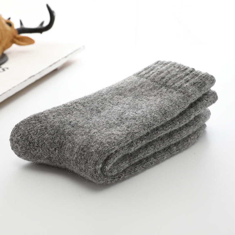 Super quente engraçado feliz masculino mais grosso meias sólidas lã merino coelho meias neve inverno meias calceta hombre skarpety meskie: Verde-escuro