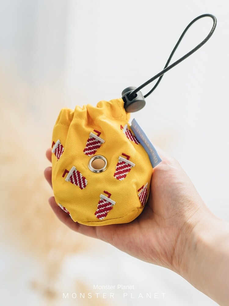 Pet goes out to shovel poop bag dog poop bag pick up poop bag pick up toilet walk dog pick up poop bag