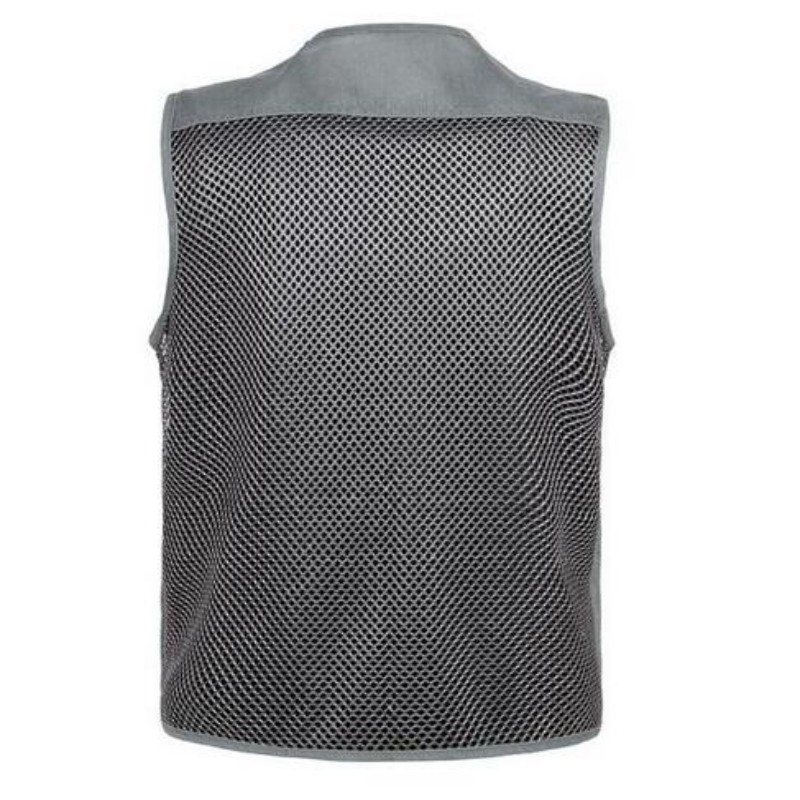 Top Mens Sleeveless Jacket Fisherman Waistcoat Male Summer Mesh Vest Coat Tank Top Plus Size 4XL