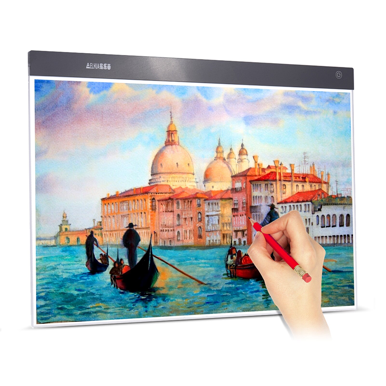 A2 Large LED Light Pad Box Painting Tracing Panel Copyboard Stepless Adjustable Brightness USB Copyboard for Cartoon Painting