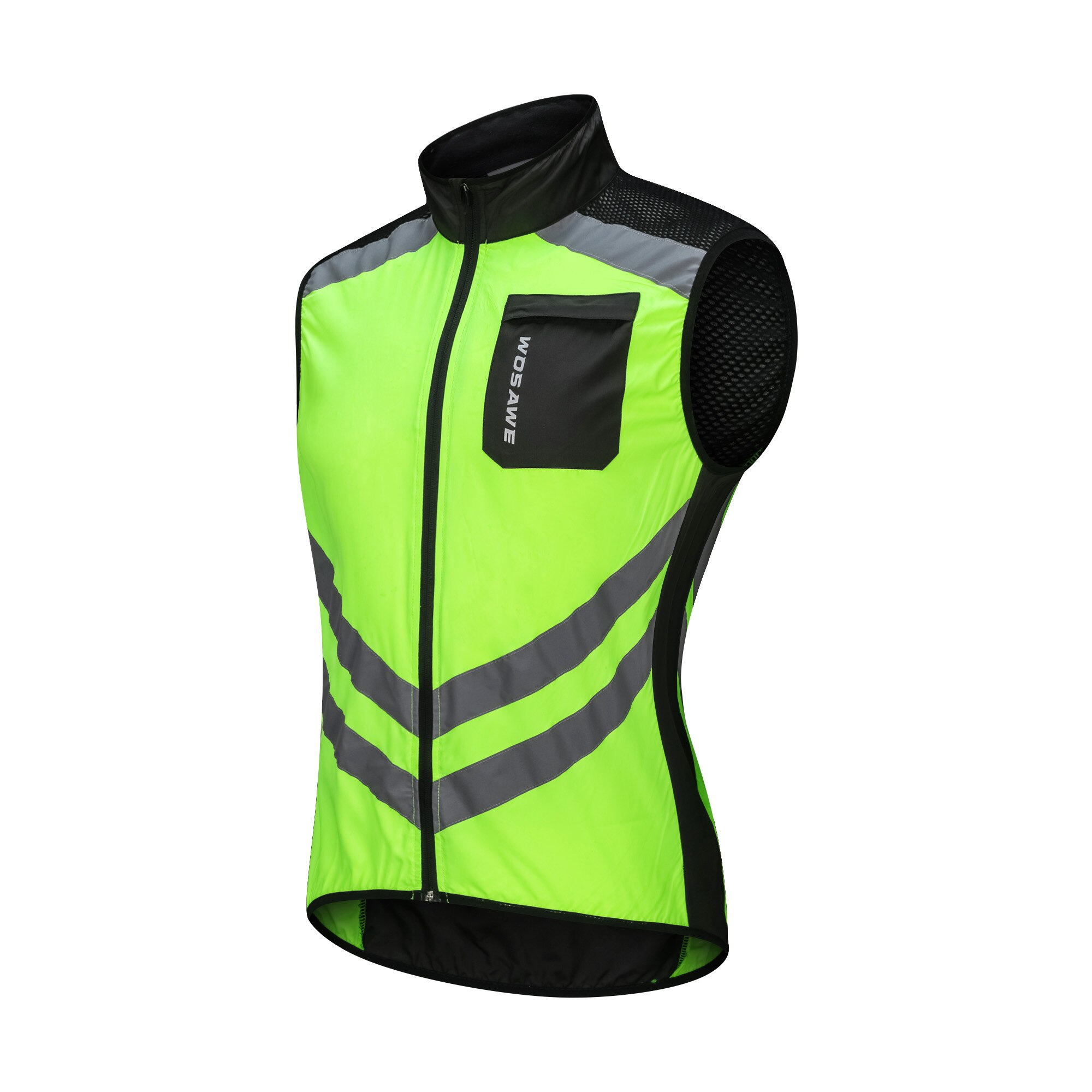 Reflektierende Radfahren Windjacke Männer Sicherheit Weste Wind Mantel Fahrrad Kleidung Radfahren Mantel Bike ropa ciclismo Winddicht MTB Jacke: sleeveless BL208 / XXXL
