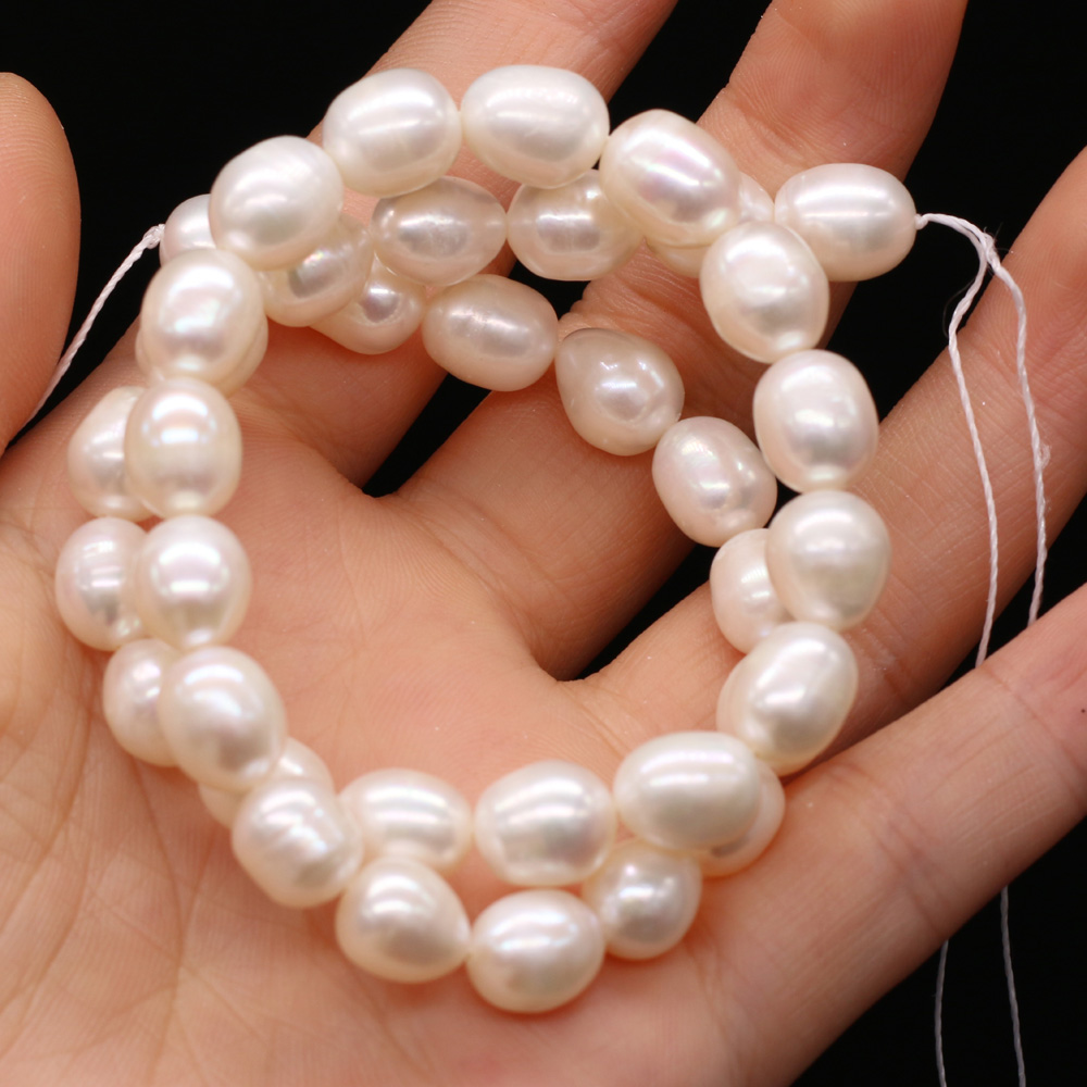 Natural Freshwater Pearl White Pink Purple Rice Shape Beads for Jewelry Making DIY Bracelet Necklace /5/6/8/9/10 MM: 4mm