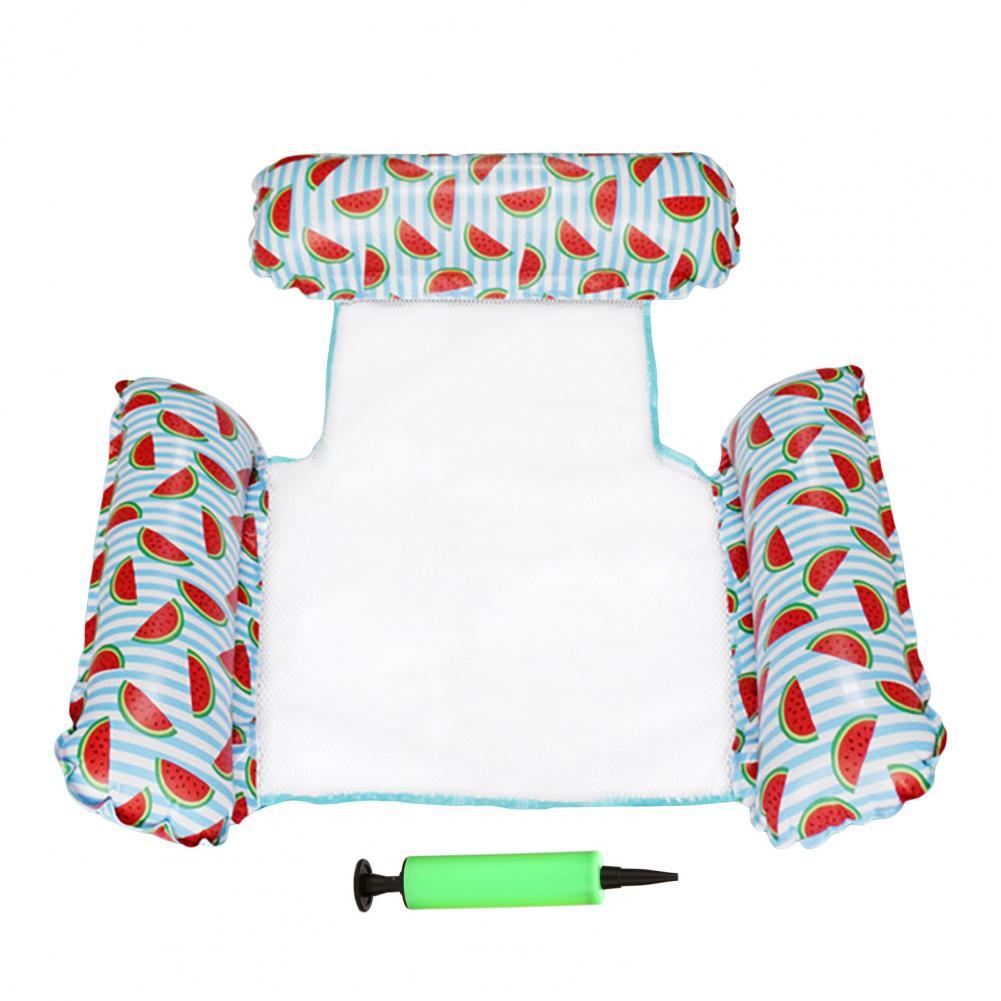 Lekvrije Draagbare Ergonomisch Gestreepte Print Drijvende Fauteuil Voor Reizen:  Watermelon Red