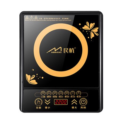2000W AC 220V Induction Cooker Waterproof Electric Cooktop Kitchen Multi-function Cooktop For Home Appliances: Push-button Type