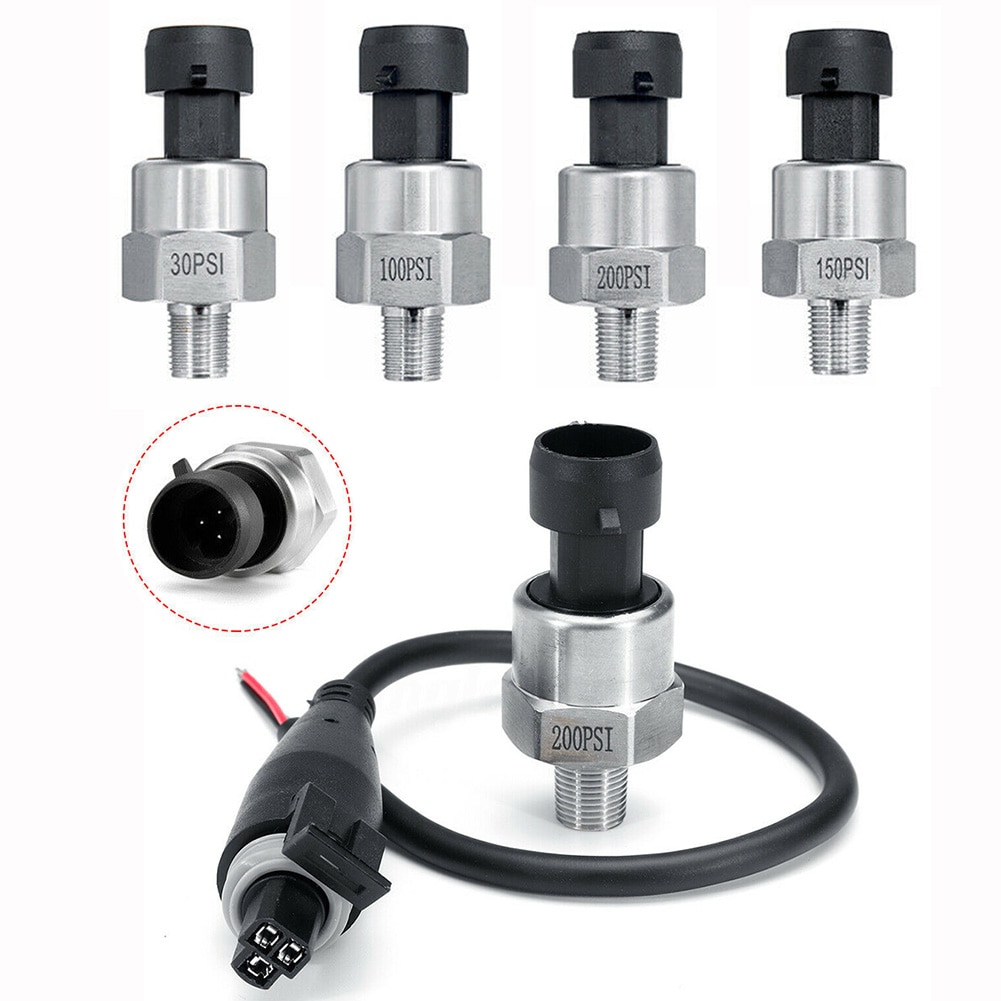 1/8 Npt Rvs Druk Transducer Sender Sensor Gas Olie Druk Zender 30PSI/100PSI/150PSI/200PSI