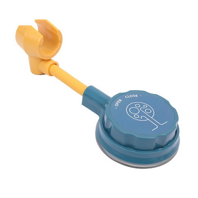 Douchekop Houder Flexibele Verstelbare Vacuüm Zuignap Douchekop Wall Mount Houder Voor Hand Held Douchekop: Blue