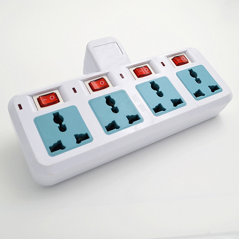 Home Travel Electrical Outlet Extension Four Socket Power Strip Standard Plug With 4 Sockets Electrical Plugs Adapter WithSwitch