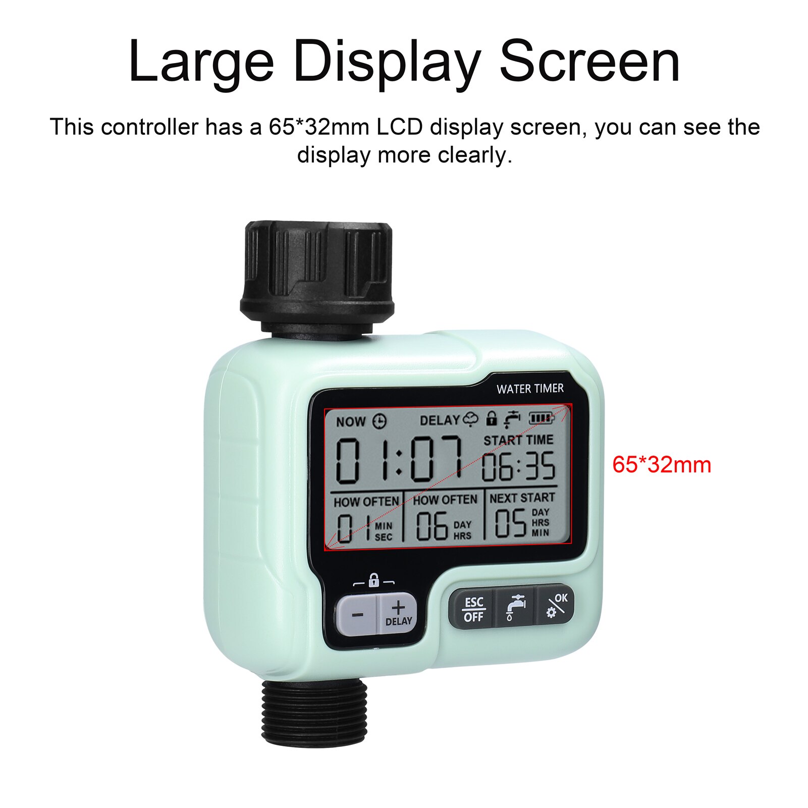 IPX5 Waterproof Smart Automatic Irrigator Controller Garden Water Timer Automatic Drip Irrigation System Controller Child Lock