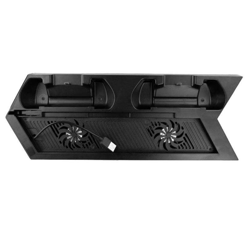 Slim Vertical Console Stand Holder Station with Dual Port Charging Charger and HUB for Playstation PS4 Controller