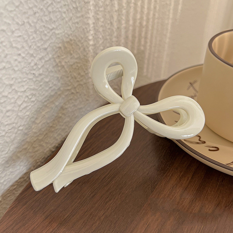 Lazo de cola de caballo, garra grande para el cabello, accesorios para el cabello de cangrejo para mujer, pinzas para el cabello con lazo acrílico sólido, horquillas, pasadores para niñas, diademas: Lavanda