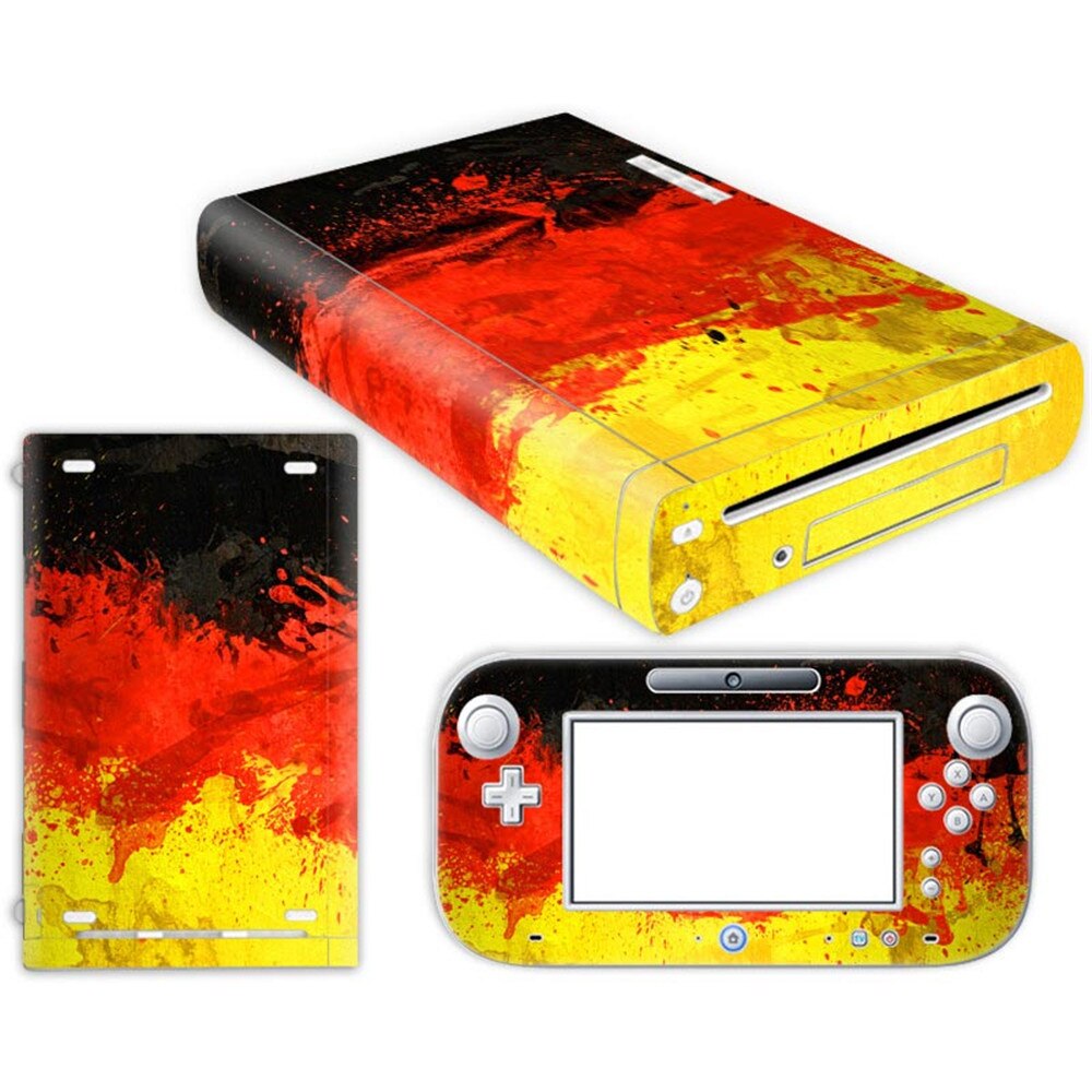 PVC printing skin vinyl stickers for wii u console and controller: TN-WiiU-0344