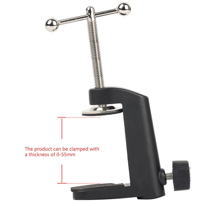 Abrazadera de montaje de mesa de Metal de alta resistencia para micrófono, brazo de suspensión, tijera, soporte para el brazo