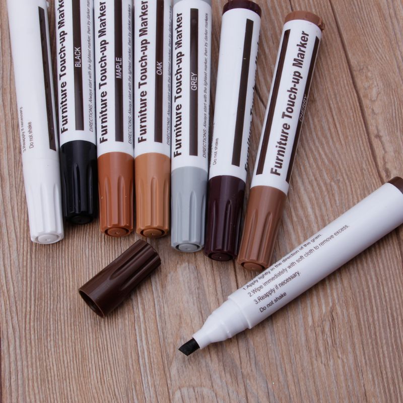 17 stk møbel touch-up kit markører &amp; filler sticks træ ridser restore kit ridse patch maling pen træ komposit reparation