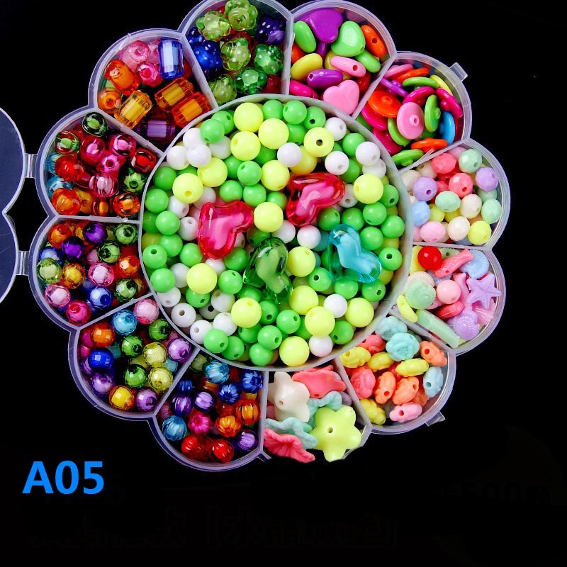 Pack Flower Jewery DIY Beads Necklace Bracelets Loose Beads Kids Decorative Beads Craft Making Suit Accessories: 5