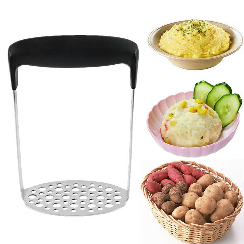 Potato Masher Stainless Steel Smooth Mashed Potatoes Sweet Potato Making Tools Fruit Vegetable Home Kitchen Gadgets