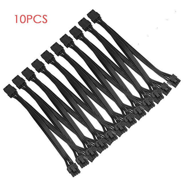 1/6/10pcs 20 centimetri Scheda grafica 8 Spille Femmina a 2*8 P(6 + 2) spille Extention Cavo di Alimentazione Maschio PCIe PCI Express 4 Linee Via Cavo Connettore: 10pcs