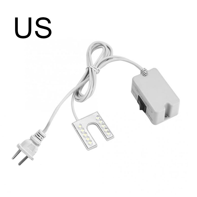 LED Sewing Machine Light Magnetic Mounting Base Working Gooseneck Lamp 110-265V EU/US Plug For Lathes Drill Presses Workbenches