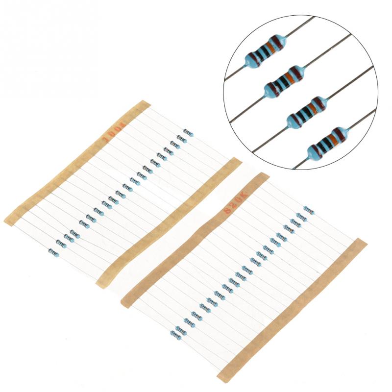 1460Pcs 1/4W Metal Film Resistor Set Assortment Kit 1ohm-1Mohm 73 Value 1% Tolerance