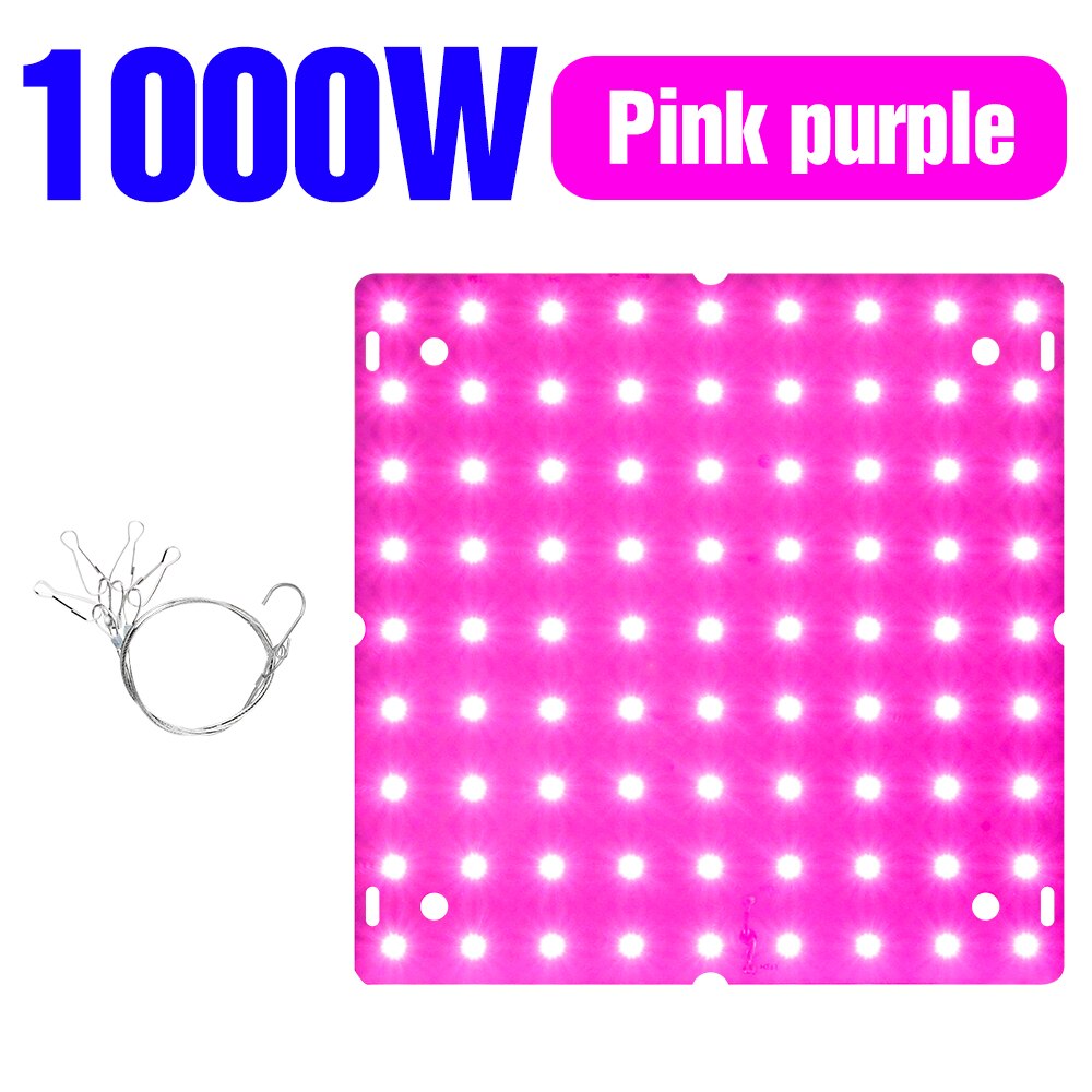 Led Grow Light Led Phytolamp Volledige Spectrum Lamp Plant Groei Hydrocultuur Planten Zaad Bloem Grow Box 1000W 2000W quantum Board: C-1000W-Pink / US Plug