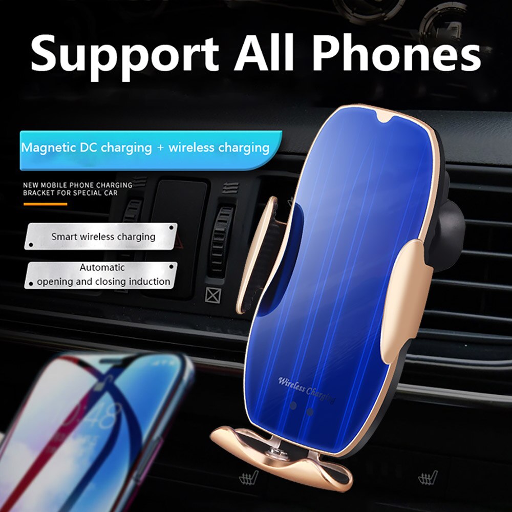 Sujeción automática de 15W cargador inalámbrico rápido de coche para Samsung S20 S10 S9 iPhone 11 Pro XS Max XR X 8 soporte de Sensor infrarrojo