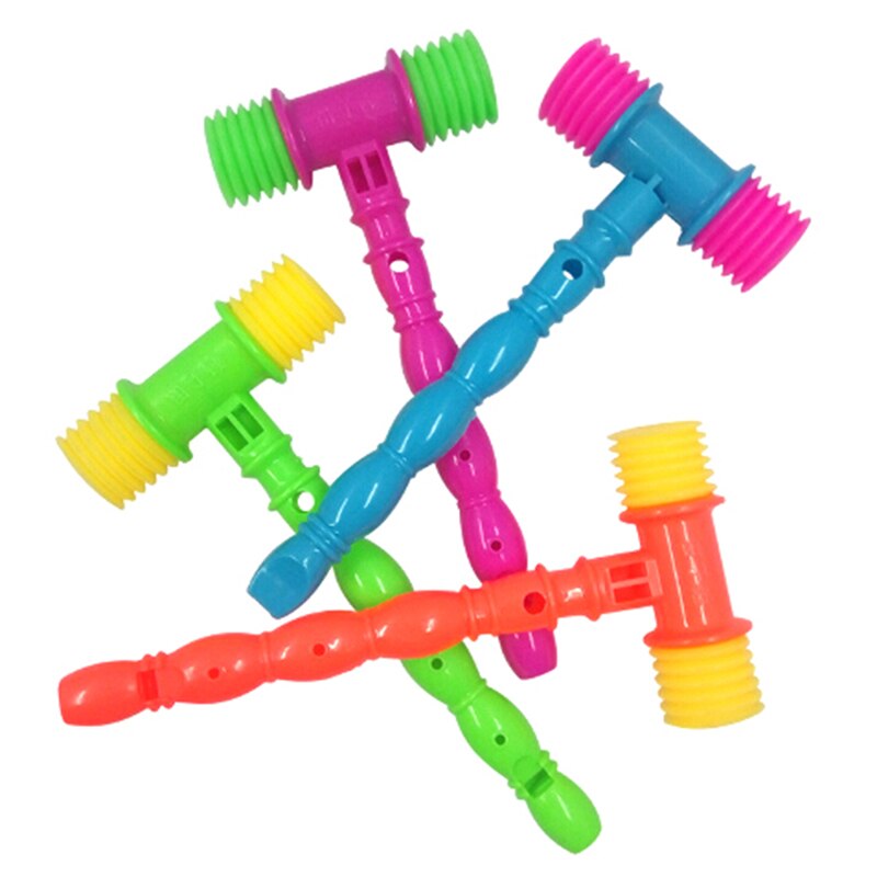 25Cm Plezier Lawaaimaker Plastic Duurzaam Handvat Hamer Speelgoed Kind Ingebouwde Fluitje Peuter Baby Kids Plastic Lawaaierige Fluitje speelgoed