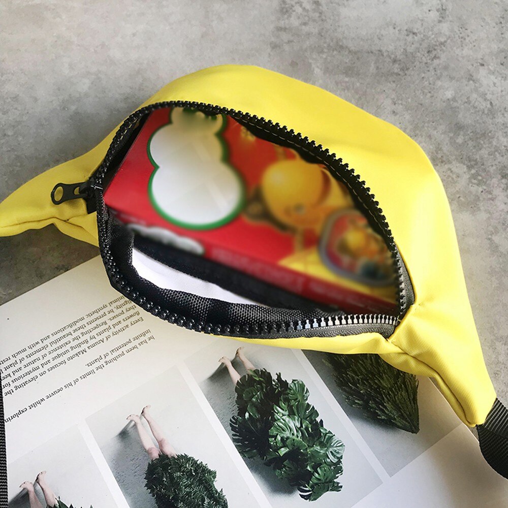 # H35 Mode Kinderen Taille Riem Zak Kleine Taille Verpakking Effen Kleur Mobiele Telefoon Borst Bag Purse Snack Pack Sac Banane