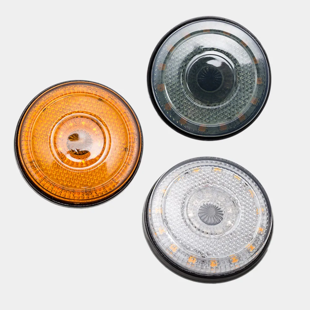 DC12V 24-LEDs Car Lights Auto Truck Trailer Rear Tail Brake Stop Marker Light Indicator Turn Singal Light Lamp Round Reflector