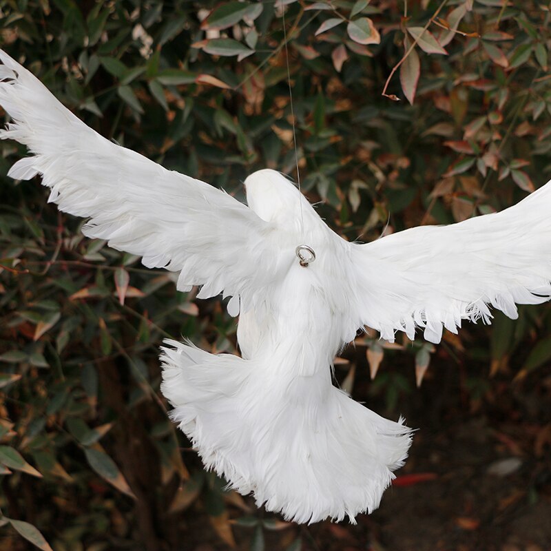 Tuin Decoratie Simulatie Witte Duif Dier Vredesduif Gazon Simulatie Speelgoed Balkon Bruiloft Simulatie Knuffel DD60FZ