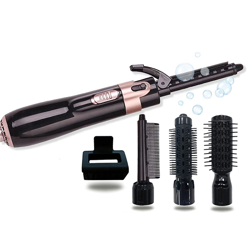 Heteluchtborstel 4 Kop Vervangbare Föhn Kam One Step Blower Sterke Wind Elektrische Stijltang Roller Krultang Styling Tools