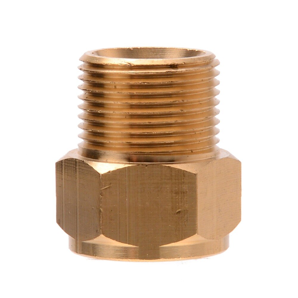 1pc Durable Brass M22 Male * M22 Female Hose Coupling Adapter Connector Screw Fittings For HD HDS Pressure Washer 31*14mm Mayitr