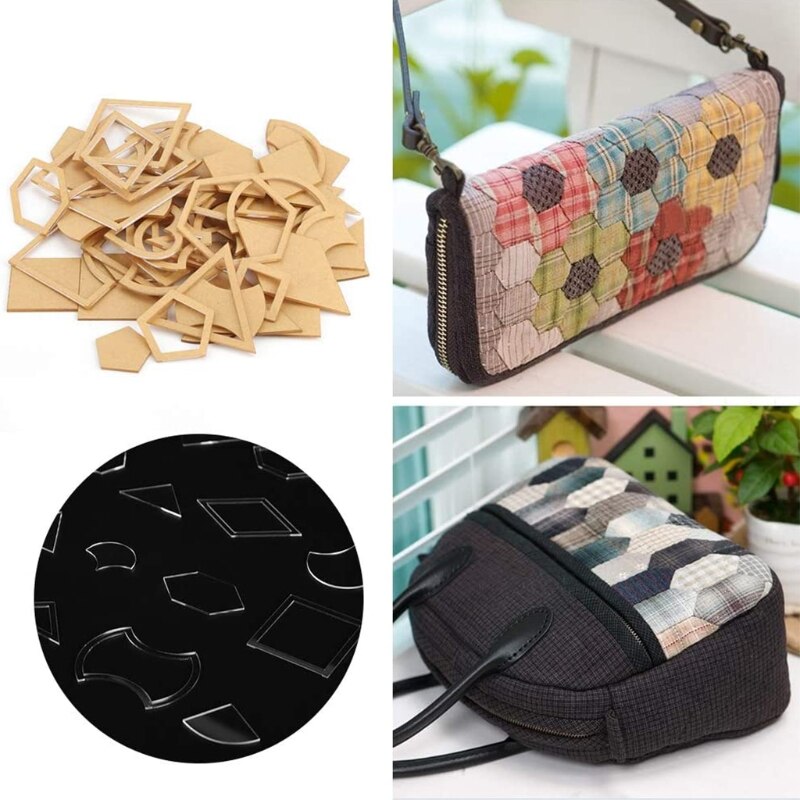 Gabarit de Quilting mixte à la main, ensemble de modèles de couture, outil de modélisation de courtepointe, tissu, bricolage, 54 pièces