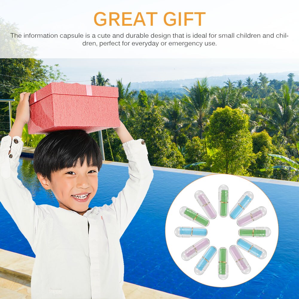 50pcs Cute Message In A Bottle Message Capsule Letter Love Pill Full Clear Wish Bottle Paper Scrip Storage