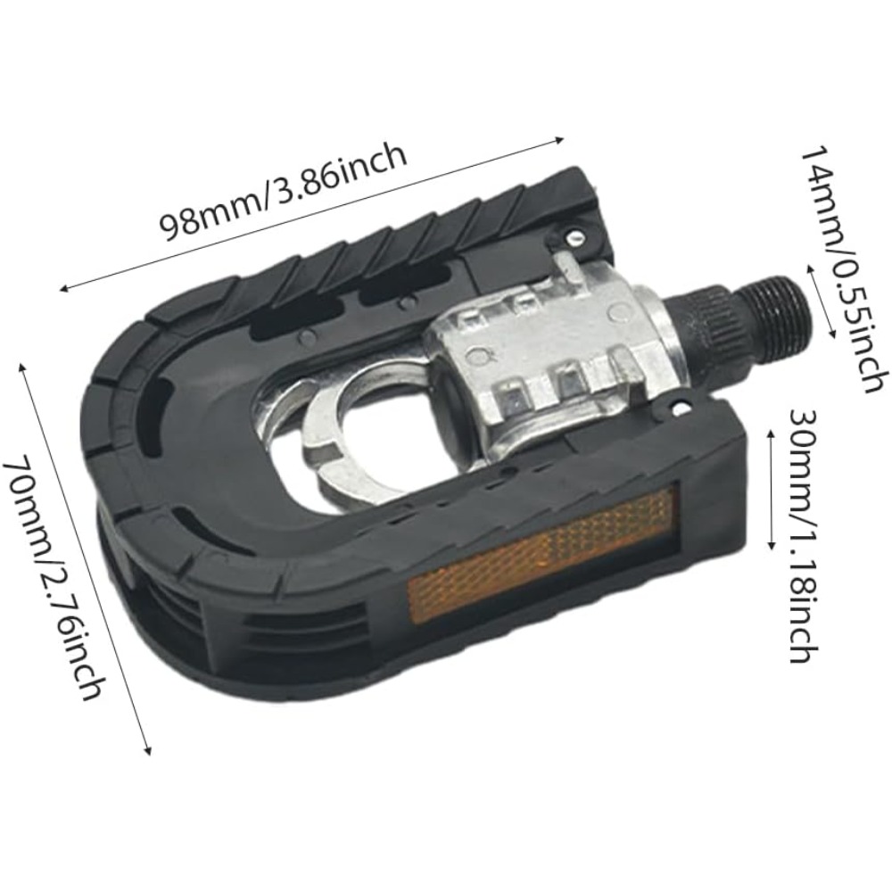 Vouwfietspedalen voor ebike met reflecterende strips Brede platte pedalen, aluminium stedelijke fietspedalen