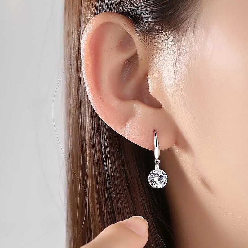 LByzHan orecchini in argento Sterling 925 con zircone 5A per donna orecchini in argento nobile che fanno gioielli raffinati E1041