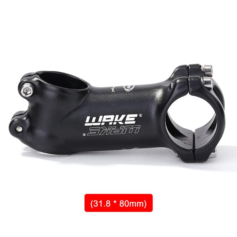 Potence de vélo wake 31.8mm tiges avant vtt, partie 70/80/90/100/110mm, potence de vélo en alliage d'aluminium, potence de guidon de vélo à 17 degrés: 80mm