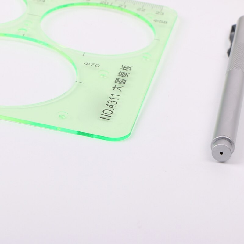 Plastic Circles Geometric Template Ruler Stencil Measuring Tools Students R9UA
