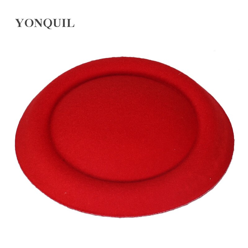 Mini tocados de de boda, sombreros con purpurina, accesorios para el cabello, para novia, 5,2 "(13 CM), 13 colores, 24 unidades/lote: Rojo