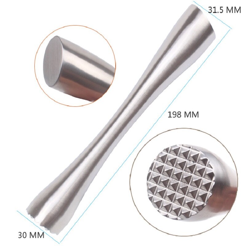 Mojito Stainless Steel Muddler Cocktail Muddler Bar Mixer Barware DIY Drink Fruit Muddler Crushed Ice Barware Bar Tool
