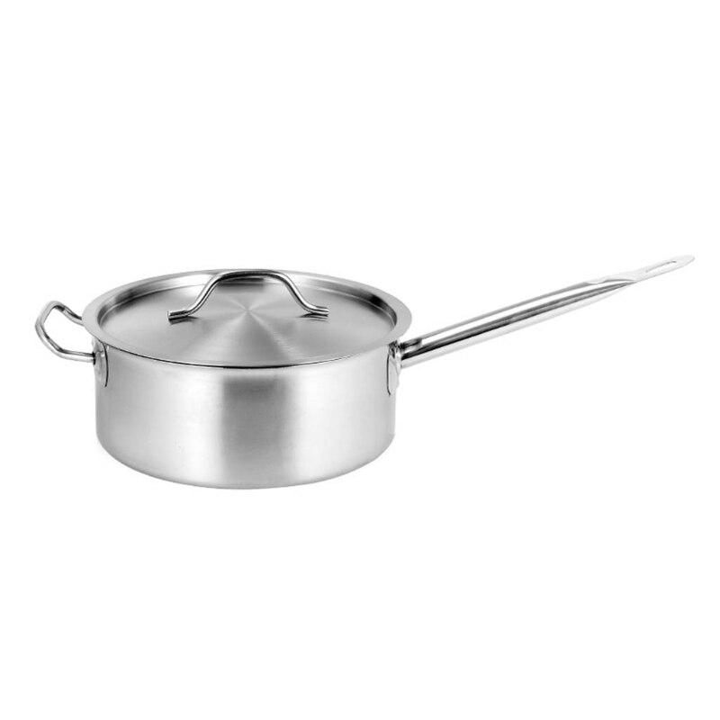 1.5/1.8L Rvs Bak Pan Met Cover Helper Handvat Keuken Pan Pot: 18cm