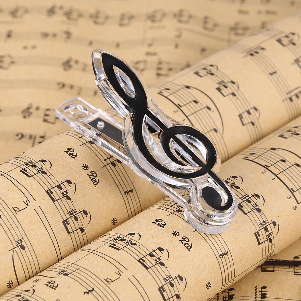 Plástico nota Musical carta Clip de papel Piano música libro papel hoja resorte titular Carpeta para Piano guitarra violín actuación Sta
